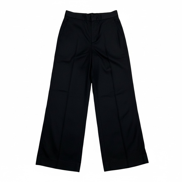 BANANA REPUBLIC Women’s HAYDEN WIDE-LEG LINEN-BLEND PULL-ON PANTS Black Size XS - Picture 2 of 8